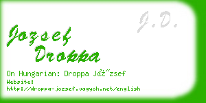 jozsef droppa business card